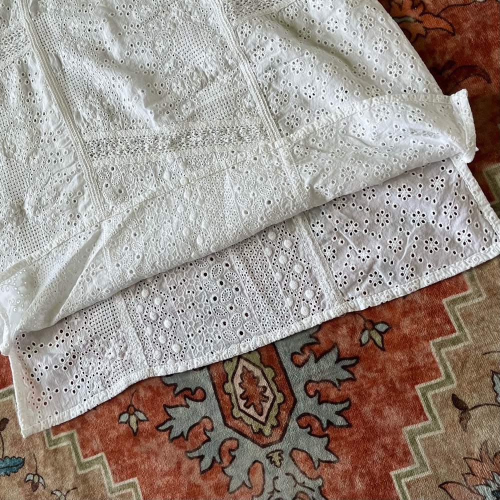 Ralph Lauren White Eyelet Shift Dress - Picture 3 of 5